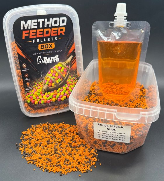 A - Baits Method Pellet Box - Mangó - Vajsav -NHDC Új termék Rendelhető 