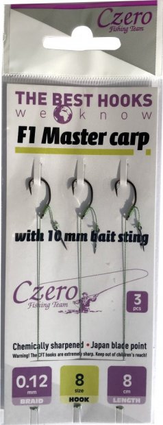  Czero Fishing Team - F1 Master carp 14 with bait sting 7mm braid 0,10 8cm 3pcs.
