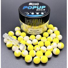 A - Baits - Fluo Pop - Up Őszibarack - Fekete Bors 11 mm 40g + Eszencia